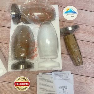 3 Hanging lights Hand Blown Glass Ceiling silver Finish  Dinning Over Sink